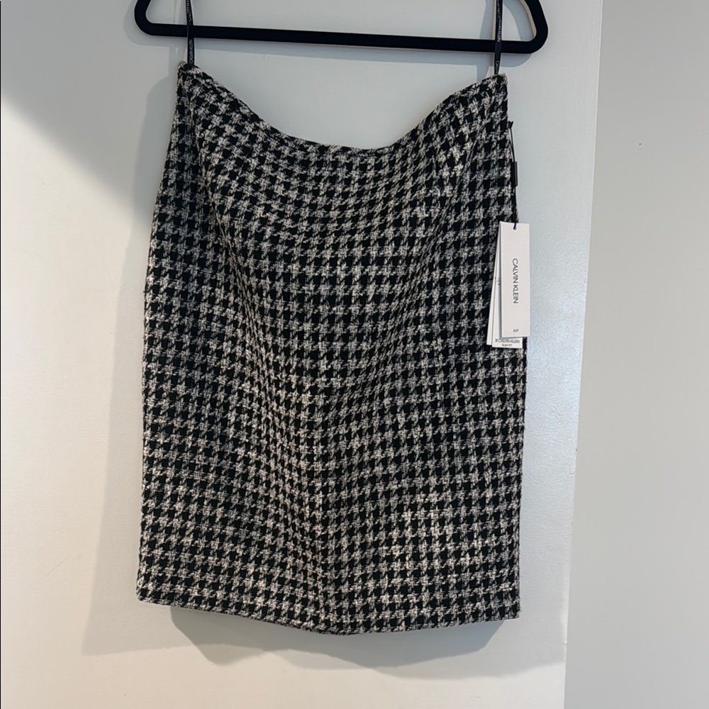 Calvin Klein Classic Houndstooth Pencil Skirt